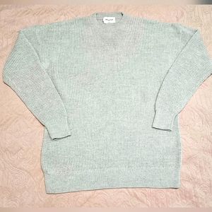 Aritzia Wilfred Free Hillside Wool Waffle Knit Sweater Crewneck Sz L